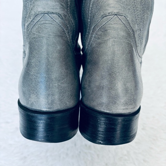 Minerva Genuine Ostrich Leather Gray Western Cowboys boots Size 8.5 - Picture 7 of 16